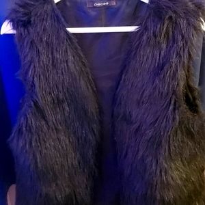 Pieces faux fur vest